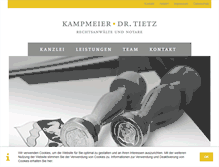 Tablet Screenshot of kampmeier-tietz.de